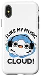 iPhone X/XS I Like My Music Cloud Funny Weather Puns Case