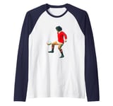 TV Times George Best Playing With Manchester United Raglan Baseball Tee