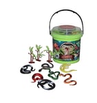 Wild Republic Adventure Bucket Mini Serpent, Cadeau de Noël pour Enfants, Jouet Extérieur Interactif, Jouet de Plein Air, Idéal pour Les Jeux de Sable