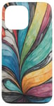 Coque pour iPhone 13 Pro Max Crayon coloré type croquis dessin motif abstrait