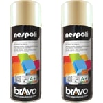 NESPOLI Aérosol peinture professionnelle ivoire 400 ml, Blanc Ivoire (Lot de 2)