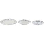 Servis set - HOME ESPRIT - 18 delar - Porslin - Blommönster - 27 x 27 x 2 cm