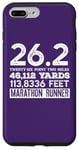 Coque pour iPhone 7 Plus/8 Plus 26,2 MILES 46,112 YARDS 313,886 PIEDS MARATHON COURNER Meme