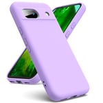 Oududianzi - Coque Compatible avec Google Pixel 8a, [Coque Silicone Liquide] [Intérieur Microfibre] Souple Étuis en Caoutchouc Housse Antichoc Protection Bumper Coque Google Pixel 8a - Mauve