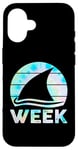 iPhone 16 2025 Week Retro Shark Fin Lover Sea Ocean Animal Summer Trip Case