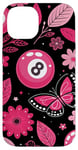 iPhone 14 Retro Pink Lucky Disco 8 Ball For Women Case