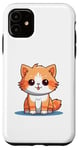 Coque pour iPhone 11 mignon chat funy animal chat amoureux