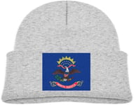 sanuo Flag of North Dakota Children Warm Knitted Hat Girls Boys Outdoor Recreation Hat Hat