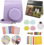 Mini 11 Accessoires pour Fujifilm Instax Mini 11 Étui de Protection avec 8 Accessoires utiles pour Appareil Photo, Objectif Filtre 4 Couleurs et Objectif Selfie Violet