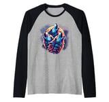 3 Wolf Howling At The Moon Wolves Howling Moon Wildlife Raglan Baseball Tee