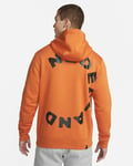 Nike Netherlands Club FleecePullover Hoodie Sz M Orange Black DH4975 893