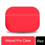 Airpods Pro Case Red Silicone 1.2mm Scratch-Absorbing Protecting Cover