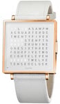 QLOCKTWO Watch W39 Rose White Leather D