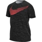 Nike Dry DFC Swoosh Energy T-Shirt Homme, Black/White, FR : L (Taille Fabricant : L)