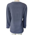 Round Neck Long Sleeve Blouse Basic Casual Fitted Long Sleeve Blouse Top For