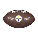 Wilson NFL Team Logo-Steelers Ballon de football américain Unisex-Adult, Brown, ONE SIZE