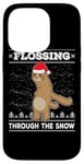 iPhone 14 Pro Flossing Through The Snow Sloth Ugly Christmas Sweater Floss Case