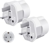 【2 Pièces】Adaptateur Prise Anglaise France Europe Ver UK, Type G, Pour Voyage, P