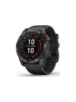 Fenix 7X Pro Solar Edition - slate grey - Yes sport watch with band - black - 32 GB