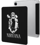 Étui Pour Ipad Pro 2021 Nirvana 12,9 Pouces, Type Ordinateur Portable, Support À Trois Volets Avec Porte-Stylo, Veille/Réveil Automatique