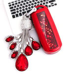 For Mazda 2 3 5 6 8 CX3 CX4 CX5 CX7 CX9 M2 M3 M5 M6 GT, Funny Quicksand Soft TPU Key Case Cover Shell Crystal chain