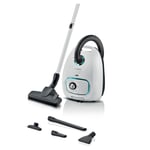 Bosch BGB41HYGGB Series 4 Bagged Cylinder Vacuum Cleaner ProHygienic White