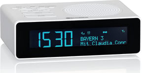 Radio réveil Dab+ avec écran LCD et Deux alarmes blanc