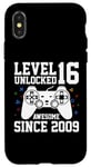 iPhone X/XS Level 16 Unlocked Awesome Since 2009 16th Birthday Gaming Case