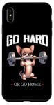 Coque pour iPhone XS Max Go Hard Or Go Home Chihuahua Musculation Fitness Gym