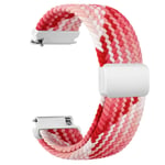 20mm Flätad Solo Loop för Garmin Vivoactive 5/3/3 Music Armband för Garmin VivoMove3/Trend/Sport Venu SQ/SQ2/2plus Rem Rosa och Vit Y Pink and white 20mm