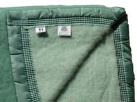 Comptoir du Linge LAI722VER Couverture Laine vierge 220 x 240 cm Vert 700 grs