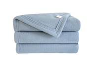 Poyet Motte Polex Fleece Blanket Polyester Forget-Me-Not, polyester, Myosotis, 240x220 cm