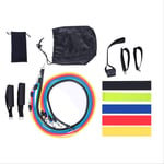 Hanstore 17Pcs/Set Latex Resistance Bands Gym Door Anchor Ankle Straps With Bag Kit Set Yoga Exercise Fitness Band Rubber Loop Tube Bands 17 pieces