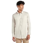 Kut for You Men's Regular Fit Long Sleeve Dress Shirt | Color: Beige | Size: XL | Material: Cotton | for Men & Boys | Lightweight | Button-Down Collar | Classic Fit