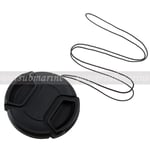 82mm Snap on Front Lens Cap for Nikon Canon Pentax Sony SLR DSLR camera w/string