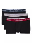 Calvin Klein Logo Waistband Trunks, Pack of 3, Black/Multi