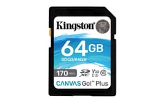 Kingston Technology Canvas Go! Plus Memoria Flash 64Gb SD UHS-I Classe 10 Sdg3 6