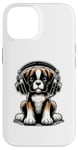 Coque pour iPhone 14 Boxer Dog Casque audio pour chien Boxers