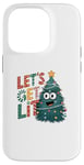 iPhone 14 Pro Let's Lit Funny Cute Green Christmas Tree Lights Case