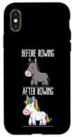 Coque pour iPhone X/XS Avant et après Rowing Unicorn Rower