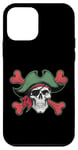 Coque pour iPhone 12 mini Crâne simple et os croisés pour drôle signe pirate crâne meme