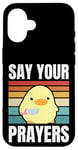 iPhone 16 Say Your Prayers - Funny Duck With Knife Meme Case