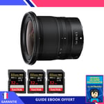 Nikon Z 14-30mm f/4 S + 3 SanDisk 32GB UHS-II 300 MB/s + Ebook 'Devenez Un Super Photographe' - Objectif Nikon Z pour Nikon Hybride