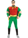 Rubie's Official Adult Robin Batman Deluxe with Muscle Chest Costume -, Green, Red, Large 42 inch - 44 inch Chest