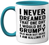 Stuff4 Grumpy Old Man Mug, Grandad Gifts, Dad, Father’s Day or Christmas Novelty Mug, Funny Gifts, Perfect Birthday Present, Funny Mugs for Men, 11oz Light Blue Ceramic Dishwasher Safe Mugs