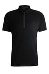 BOSS Green Mens Philix Mirror Polo Shirt Black - Size Medium