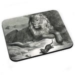 Tapis de Souris Le Lion Et Le Rat Fable LaFontaine Gustave Dore Gravure