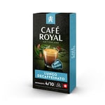 Café Royal Lungo Decaffeinato 100 Capsules for Nespresso Coffee Machine - 4/10 Intensity - UTZ certified Coffee Capsules recyclable Aluminium, 10 Count ( Pack of 10)