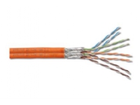 DIGITUS Professional CAT 7 Twisted Pair Installation Cable - Bulkkabel - 100 m - SFTP - CAT 7 - halogenfri, fast - orange, RAL 2000