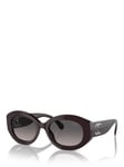 CHANEL Polarised Oval Sunglasses CH5528, Red Vendome